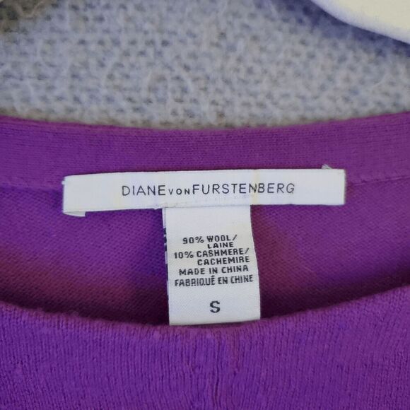 Diane Von Furstenberg Women's Long Sleeve Wool Cashmere Pull Over Sweater Small - Picture 2 of 7